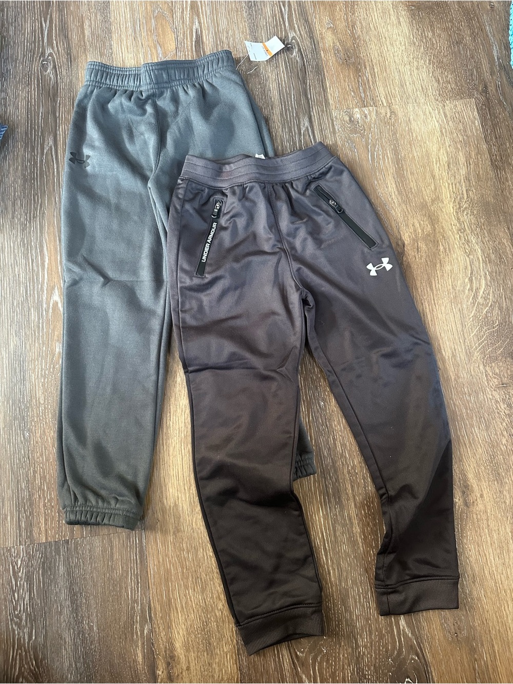 Under Armour Boys' Black and Gray Jogger Pants Duo